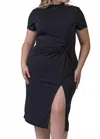 Tanya Taylor Flint Midi Dress - Plus Size In Black In Black