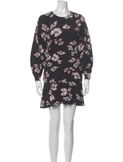 Pre-owned Tanya Taylor Floral Print Mini Dress In Multi