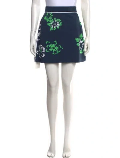 Pre-owned Tanya Taylor Floral Print Mini Skirt In Multi