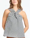 Tanya Taylor Freya Top In Black/cream In Black