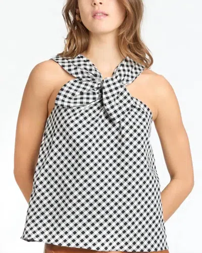 Tanya Taylor Freya Top In Black/cream