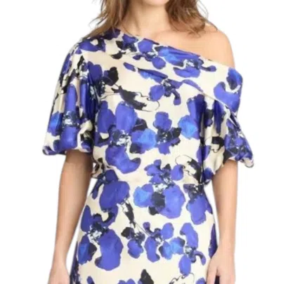 Tanya Taylor Georgia Top In Blue Cream Multi