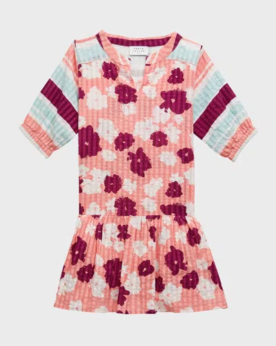 Tanya Taylor Kids' Girl's Evelyn Mixed Prints Dress