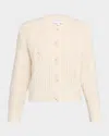 Tanya Taylor Hale Cable-knit Cardigan In White