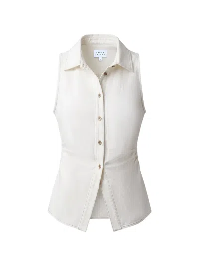 Tanya Taylor Hanelle Sleeveless Top In White