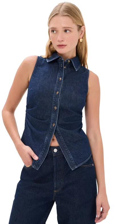 Tanya Taylor Hanelle Top Classic Indigo Blue