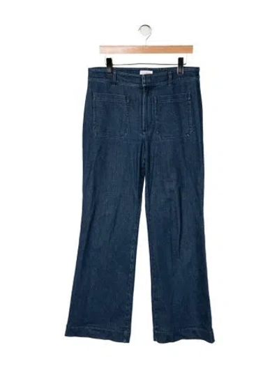 Pre-owned Tanya Taylor High-rise Flared Jeans In Blue