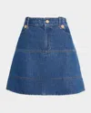 Tanya Taylor Hudie Skirt Classic Indigo Blue In Blue