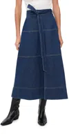 Tanya Taylor Hudley Skirt Classic Indigo Blue In Blue