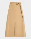 Tanya Taylor Hudson Belted A-line Midi Skirt