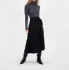 Tanya Taylor Hudson Skirt In Black Suiting In Multi
