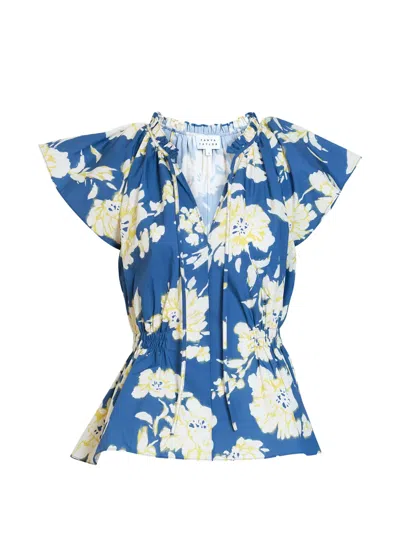 Tanya Taylor Ivana Floral-print Blouse In Multi