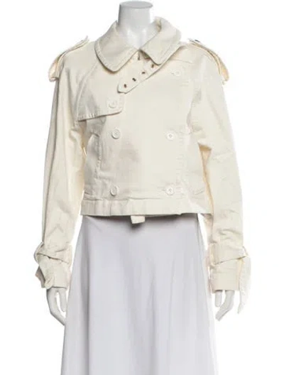 Pre-owned Tanya Taylor Jacket In White