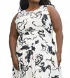 Tanya Taylor Jackie Maxi Dress - Plus In Black Cream In White