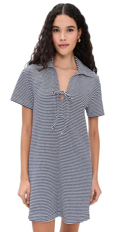 Tanya Taylor Joni Dress Maritime Blue/ Cream Multi