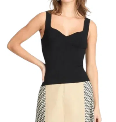 Tanya Taylor Jules Knit Top In Black