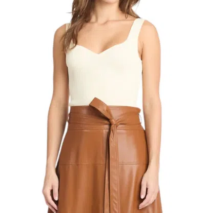 Tanya Taylor Jules Knit Top In Chalk In White