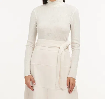 Tanya Taylor Kayden Knit Top In Chalk