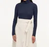 Tanya Taylor Kayden Knit Top In Melange Navy In Multi