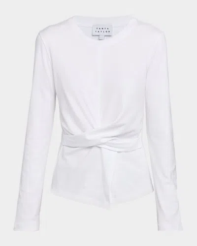 Tanya Taylor Kelsey Twist-front Top In White