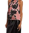 Tanya Taylor Kendall Printed Sleeveless Halter Neck-tie Top In Multi