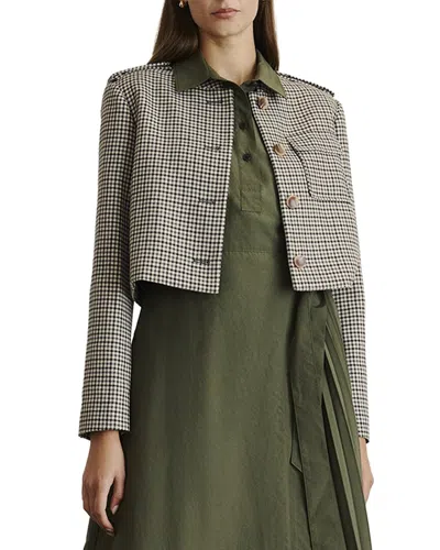 Tanya Taylor Kerrin Wool-blend Jacket In Transparent