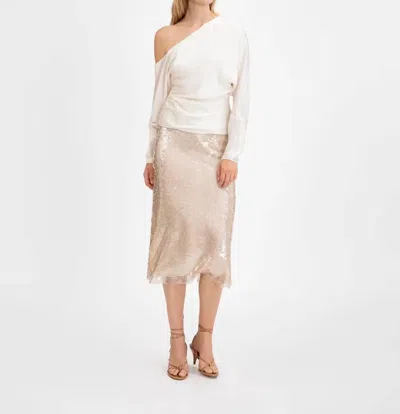 Tanya Taylor Kiah Skirt In Champagne In White