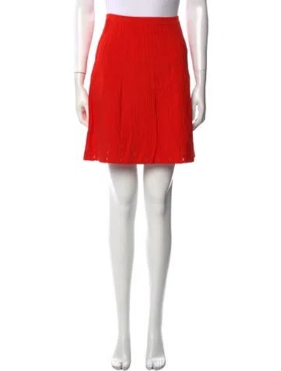 Pre-owned Tanya Taylor Lasercut Accents Mini Skirt In Orange