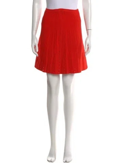 Pre-owned Tanya Taylor Lasercut Accents Mini Skirt In Orange