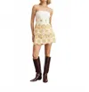 Tanya Taylor Leah Top In Ivory/marigold Multi In Neutral
