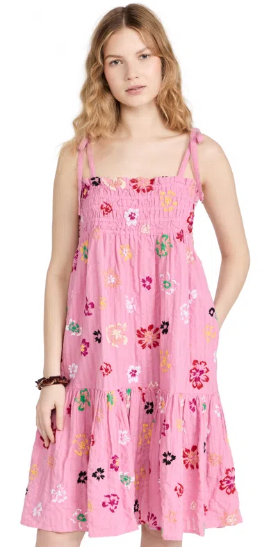 Tanya Taylor Leandra Floral Cover-up Dress In Pink