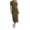 Tanya Taylor Leighton Short-sleeve Knit Midi Dress In Green