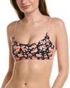 Tanya Taylor Lexa Bikini Top In Black