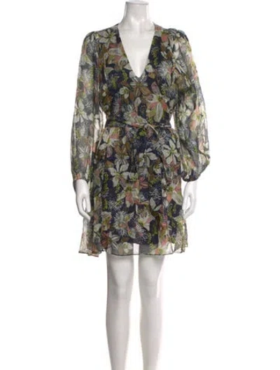 Pre-owned Tanya Taylor Linen Mini Dress In Blue
