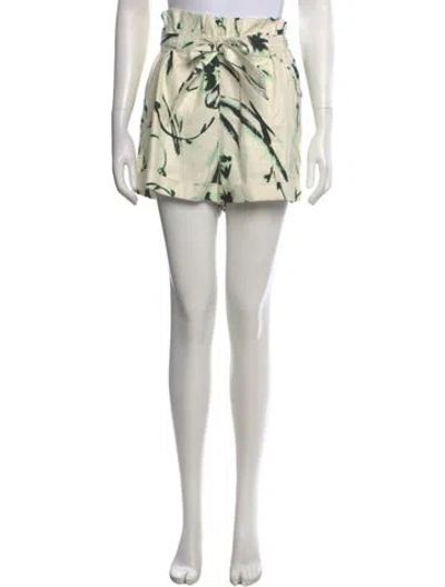 Pre-owned Tanya Taylor Linen Mini Shorts In White