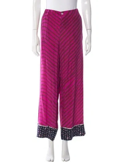 Pre-owned Tanya Taylor Linen Striped Pajamas In Pink