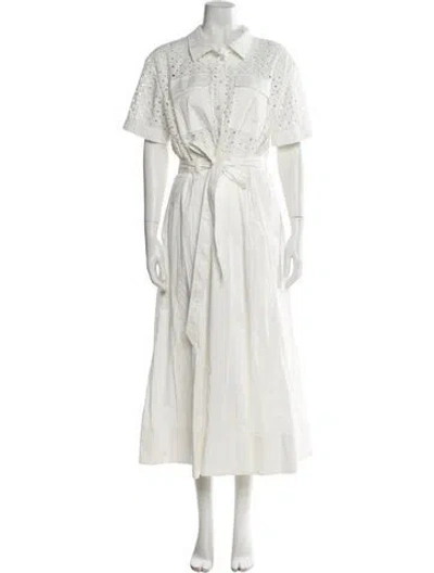 Pre-owned Tanya Taylor Long Dress In White