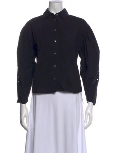 Pre-owned Tanya Taylor Long Sleeve Blouse In Black