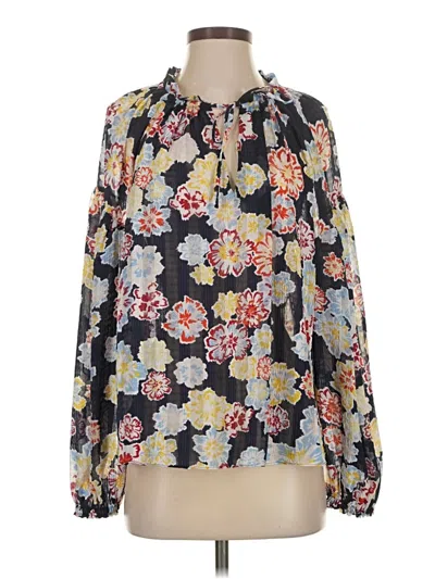 Pre-owned Tanya Taylor Long Sleeve Blouse In Black