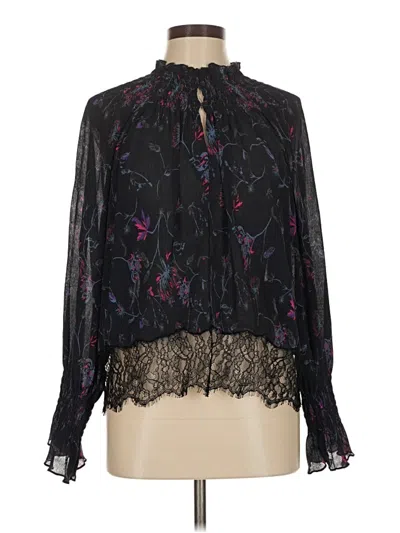 Pre-owned Tanya Taylor Long Sleeve Blouse In Black