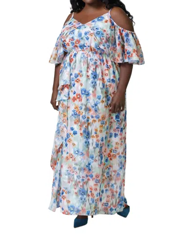 Tanya Taylor Lorena Dress - Plus In White Floral In Multi