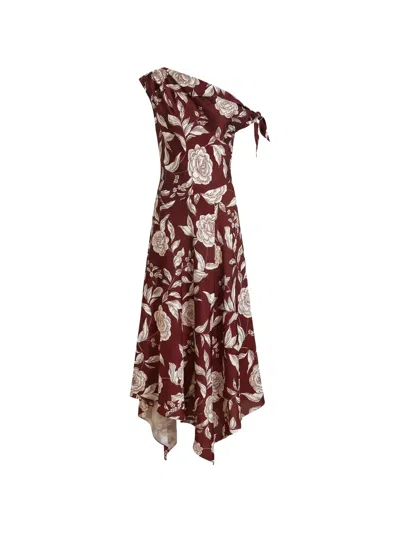 Tanya Taylor Asymmetrisches Loretta Kleid In Animal Print