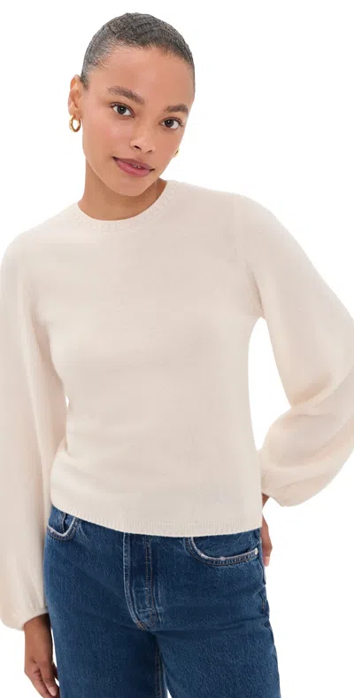 Tanya Taylor Marina Cashmere Sweater Ivory In White