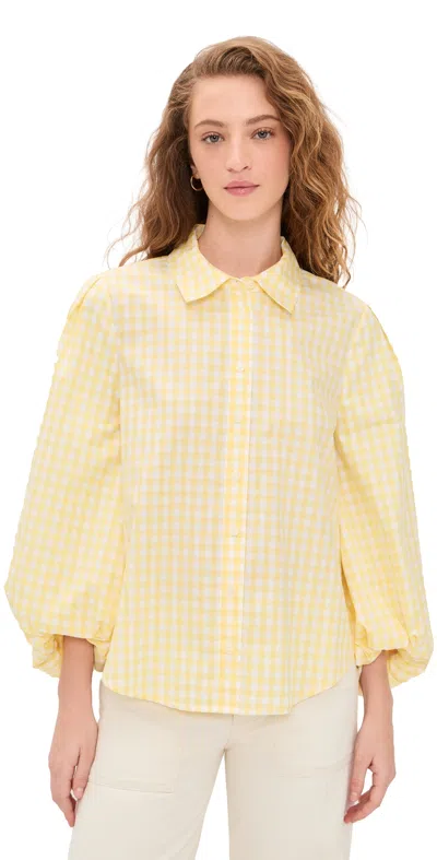 Tanya Taylor Marina Top Lemon Meringue Multi In Yellow