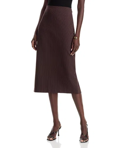Tanya Taylor Matilda Midi Skirt In Brown