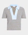 Tanya Taylor Melanie Stripe V-neck Top