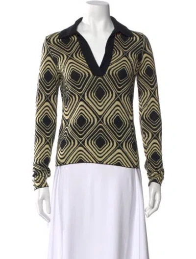 Pre-owned Tanya Taylor Merino Wool Patterned Sweater In Multi