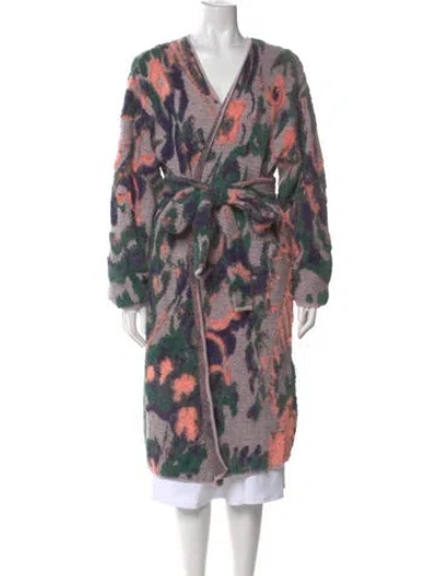 Pre-owned Tanya Taylor Merino Wool Printed Sweater In Multi