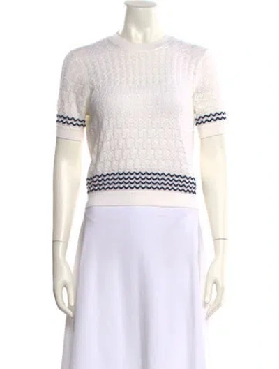 Pre-owned Tanya Taylor Merino Wool Striped Sweater W/ Tags In Neutral