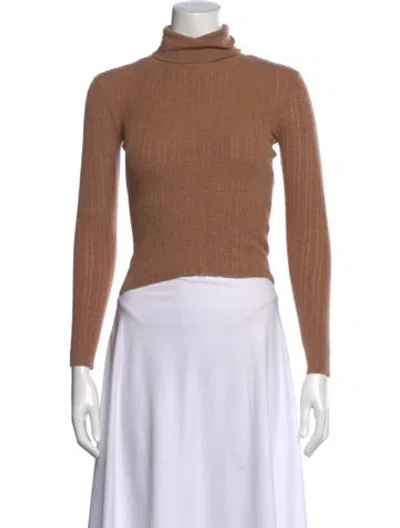 Pre-owned Tanya Taylor Merino Wool Turtleneck Sweater In Pink